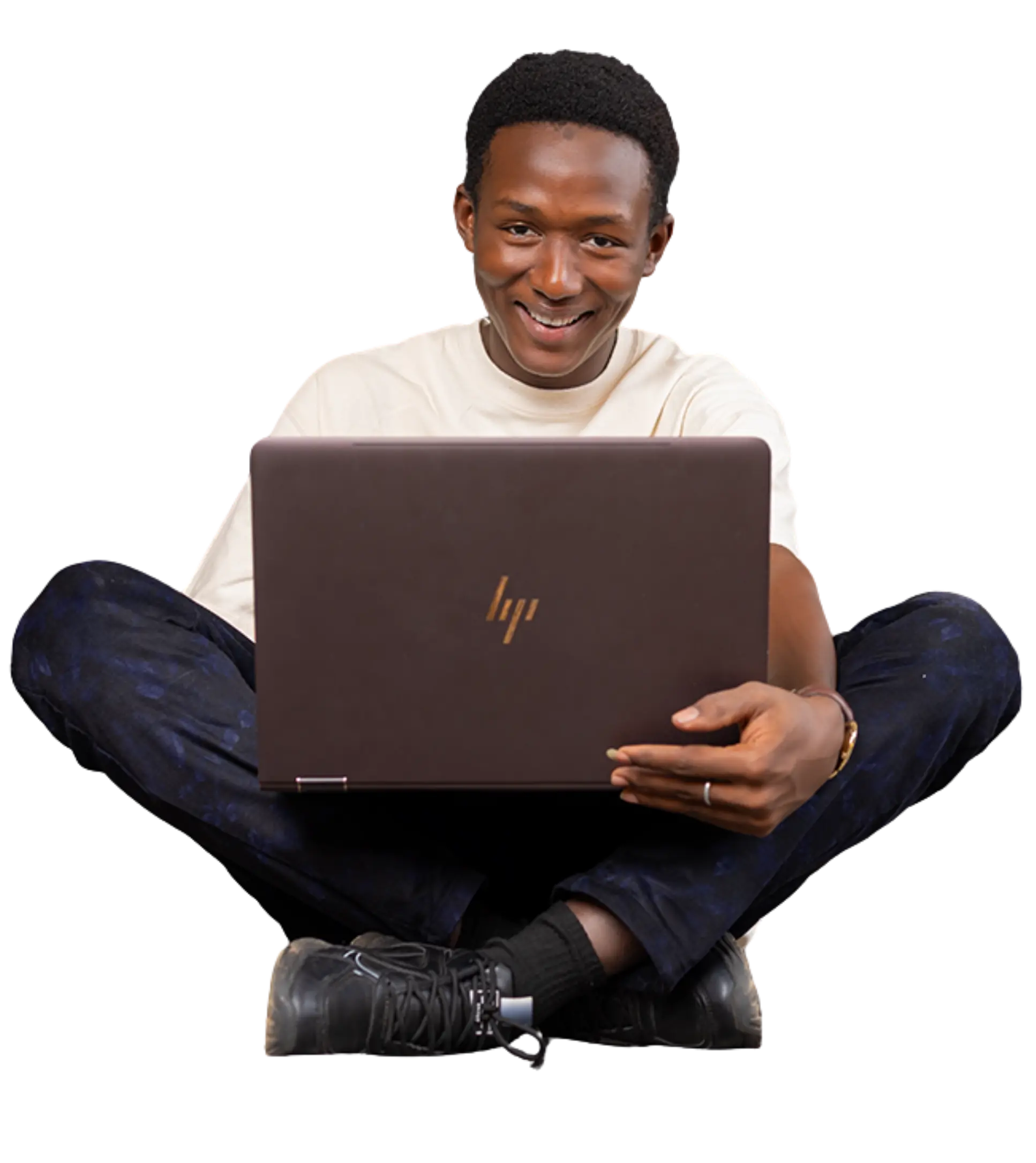 Student with laptop